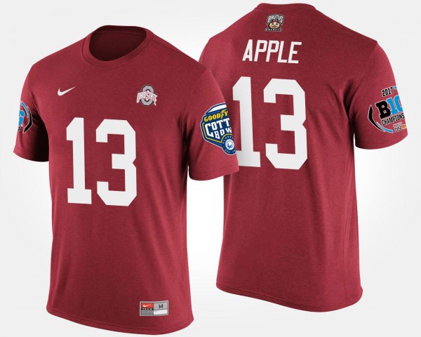 Ohio State Buckeyes Eli Apple Men's #13 Big Ten Conference Cotton Bowl Bowl Game Scarlet College Football T-Shirt 2404TLZK1